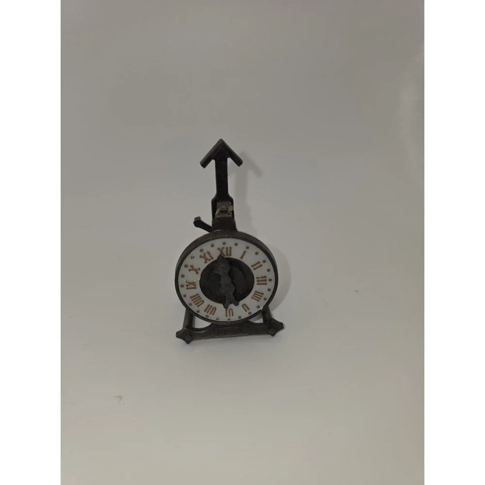 Vintage Metal Clock Pencil Sharpener Gears work! Clock Hands‎ Turn 80's